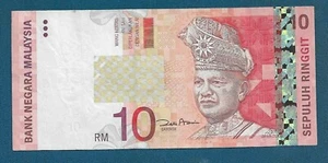 Malaysia banknotes,Bank Negara Malaysia, RM 10 Ringgi - Original banknotes ! - Picture 1 of 2