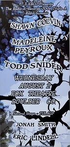 Shawn Colvin - Madeleine Peyroux - Todd Snider 2006 Konzert POSTER - Bild 1 von 1