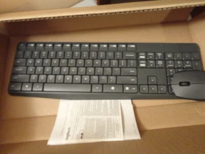 LOGITECH MK235 DURABLE WIRELESS COMBO K235 KEYBOARD & M170 MOUSE W/USB RECEIVER - Picture 1 of 3