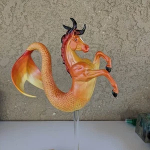 Bemaltes Künstler Resin Pferd Triton - Orange Metallic Meerjungfrau - Bild 1 von 23
