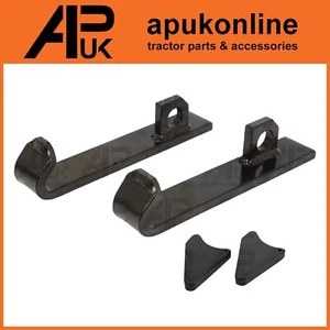 Euro 3 Loader Brackets Pair Weld on Quick Attach Pickup for Tractor Implement - Picture 1 of 3