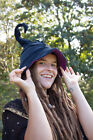 Bendable Fleece Witches Hat, Halloween Costume Witch Core Hat, Strega Fashion