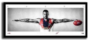 LANCE FRANKLIN MINI WINGS SYDNEY SWANS FC AFL PRINT SIGNED FRAMED MEMORABILIA - Picture 1 of 2