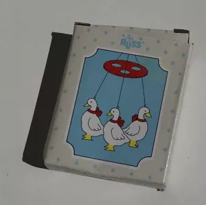 Weiße Gänse Miniatur Keramik Windspiel Ornament Russ Country - Bild 1 von 4