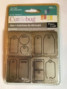 NEW ~ CUTTLEBUG ~ "TINY TAGS"  4 Metal Dies (10 TAGS) ~ PROVO CRAFT ~ 37-1222 - Picture 1 of 2