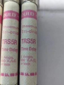 Lot of 10 Gould Shawmut TRS5R Fuse, 5A, 600vac or less, Time Delay - Picture 1 of 3