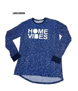 Gran hogar Lularoe Hudson manga larga vibra en azul se adapta a 14/16 - Imagen 1 de 1