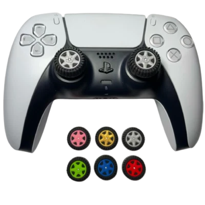 Racing Wheel Car Tire Covers Extenders - PS4, PS5, Xbox One Series X Thumb Grips - Image 1 of 4