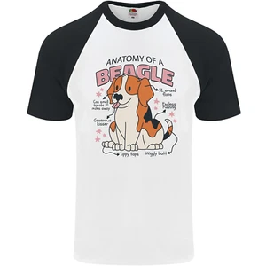 Beagle Körperbau Lustige Hund HERREN S/S Baseball - Bild 1 von 43