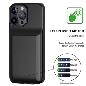 Rechargeable Charger Case for iPhone 13 Pro -Supports Wired Headphones&Apple Pay - Picture 1 of 7