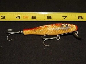 Esca da Pesca Paw Paw Pike 3 1/4" Legno Vintage Crankbait - Foto 1 di 5
