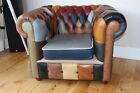 Chesterfield  Patchwork Club Leather Armchair