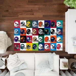 American Football Rug, NFL, NFL Rug, Kids Room Rug, Football Decoration, Persona - Picture 1 of 8