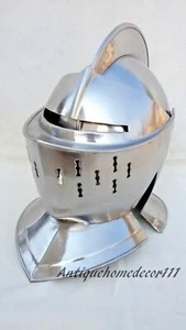 Replica New European Closed Medieval Knight Helmets- Knight Closed Armor Helmet - Picture 1 of 6