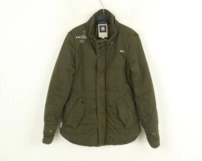 G-Star Brut Tempête Femme Coton S Veste Jeans Veste Kaki Trench Fermeture Éclair - Photo 1/4