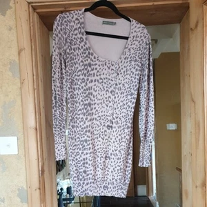 MINT VELVET Long Sleeve Leopard Print Long Jumper/ Tunic. Uk 12 - Picture 1 of 7