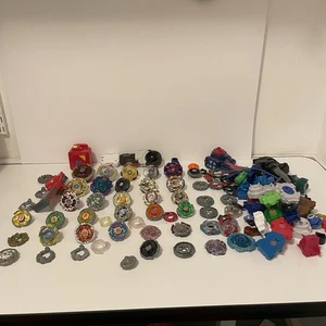 Huge Beyblade Lot! Metal And Plastic Pieces! Launchers, Cords, Gears, Tops! - Picture 1 of 15