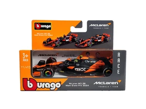 McLaren MCL38 Miami GP 2024 1:43 Die-Cast Car – Bburago Formula 1 Model NIB - Picture 1 of 6