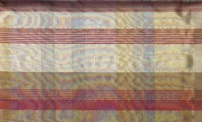 Dupioni 100% seda cuadros pequeños. tela por patio. 54" de ancho. Foto 1 de 2