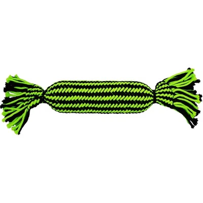 Jolly Pets Knotnchew Tube Squeaker Green/Black Large/X Large Jtjp032 - Image 1 of 3