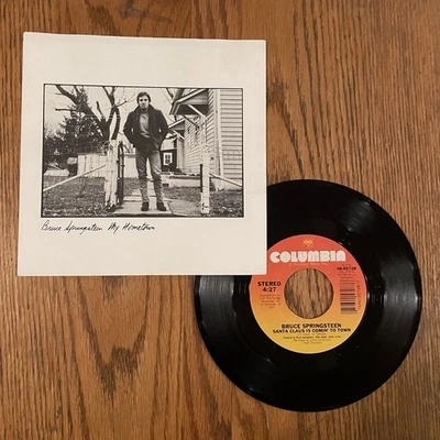 BRUCE SPRINGSTEEN - SANTA CLAUS IS COMING TO TOWN, COLUMBIA, 45 RPM, W/ PS, 1984 - Image 1 of 4