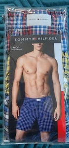 3 Tommy Hilfiger Woven Boxers Cotton Men's Large Underwear Classic Fit $39.50 - Picture 1 of 3