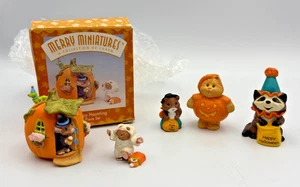 Hallmark Merry Miniatures Happy Haunting 1996 Mice Witch Pumpkin Ghost 5 pc NEW - Picture 1 of 8