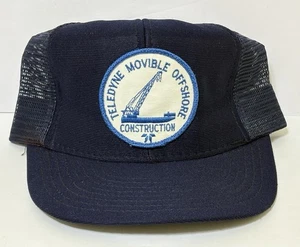 Seltene TELEDYNE MOVIBLE OFFSHORE CONSTRUCTION Werbung Mütze mit Patch - USA 1980er - Bild 1 von 5