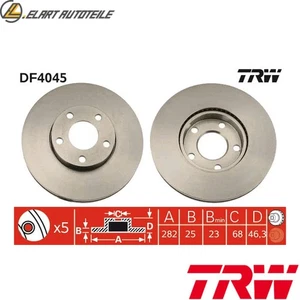 2x BREMSSCHEIBE DF4045 FÜR VW PASSAT/B5.5 BAU/BDH/AKN/AFB 2.5L APR/AQD 2.8L 4cyl - Picture 1 of 18