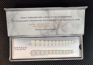 Sistaco Mineral Bond Cream Square Medium Nachhaltig 28 Nägel Set *Open Box - Bild 1 von 7