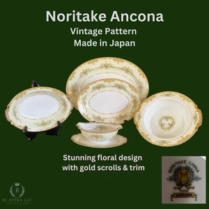 Noritake Ancona floral pattern with gold scrolls & trim, Japan, "Select Dish" - Picture 1 of 12