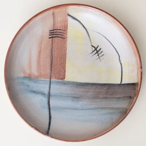 Hamelner Töpferei Keramik Teller Gertrud Kraut Hildegard Delius gemarkt bemalt - Bild 1 von 3