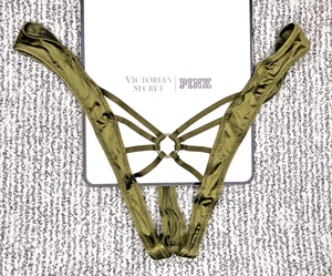 Victoria's Secret Very Sexy NWT Ring Hardware Crotchles Thong Panty Large Green - Picture 1 of 11