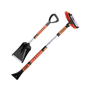 Car SUV Truck Snow Brush Shovel Kit with 180° Pivoting Head Ice Scraper Chenille - Picture 1 of 12