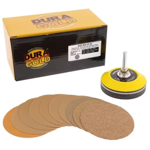 Variety Pack - 3" Gold Hook & Loop Sanding Discs DA Sanders Box of 50 Sandpaper - Picture 1 of 5