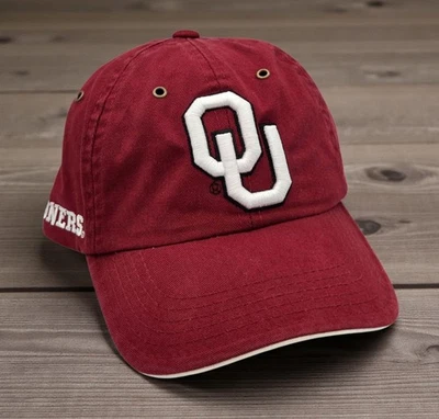 Oklahoma Sooners OU Colosseum The Authentic Relaxed-Fit Strapback OSFM Hat Cap  - Image 1 of 4