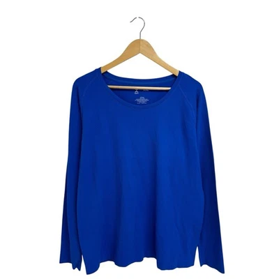 X Xersion Active Wear Top Manga Larga Racing Azul Talla XXL Foto 1 de 4