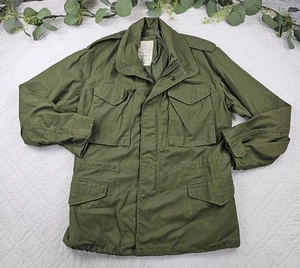 Cappotto da campo vintage US Army Military OG-107 clima freddo uomo taglia small corto verde - Foto 1 di 14