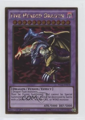 Five-Headed Dragon 1st Ed. YuGiOh Premium Gold: Return of the Gold #PGL2-EN078 - Image 1 of 2