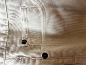 Pantalone Todd Snyder bianco slim 5 tasche in velluto a coste je039068 32x34 - Foto 1 di 5