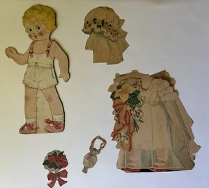 1930's Donny Double Paper Doll w/ Outfit - Saalfield - Picture 1 of 10