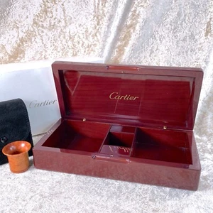 Original Cartier Schmuck Mahagoni Uhr Holzbox VIP Geschenkartikel mit Lupe - Bild 1 von 21