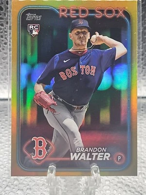 2024 Topps Series 1 Brandon Walter Gold Foil Parallel Boston Red Sox SP RC - Image 1 of 2