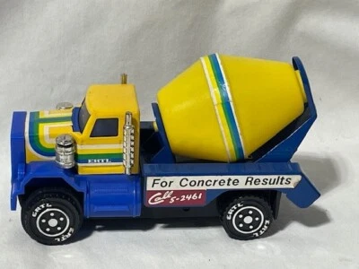 Vintage ERTL Concrete Mixer, Blue & Yellow, Pressed Steel - Image 1 of 2