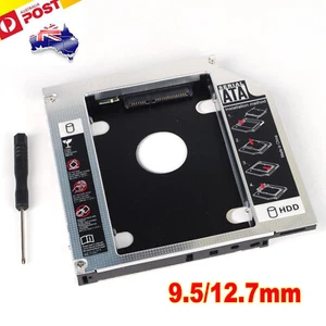 9.5/12.7mm SATA 2nd HDD SSD Drive Caddy Universal for CD/DVD-ROM Optical Bay - Picture 1 of 17