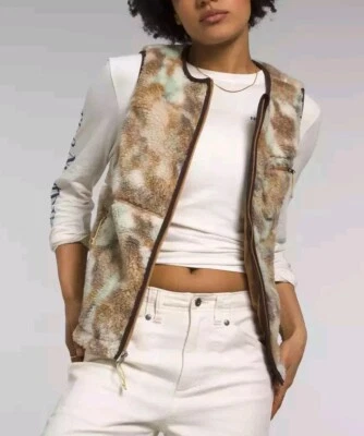 The North Face Extreme Pile Vest Almond Butter Evolved Zip Pockets Women XL  New - Image 1 of 4