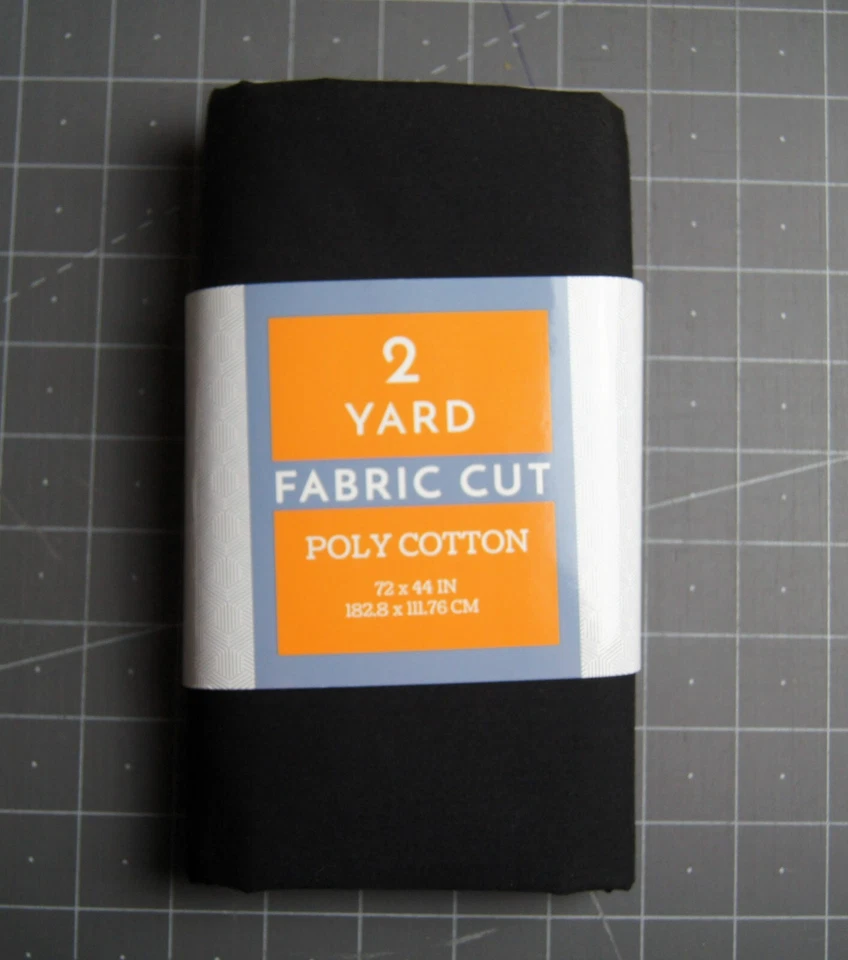2 Yards Solid Black Poly Cotton Fabric 72" X 44" - Image 1 of 2