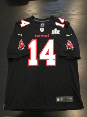 Men's Nike On Field Chris Godwin Black Tampa Bay Buccaneers Super Bowl LV #14 Cover