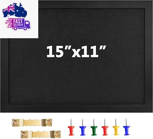 Cork Board Bulletin Board Wood Framed Display with Felt, Pin Board for Jewelry, - Picture 1 of 12