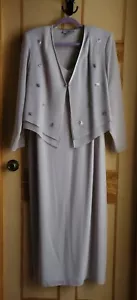 Gown w Jacket Patra Sz 14 Champagne Tan Excellent Pre-Loved Vintage Condition - Picture 1 of 9